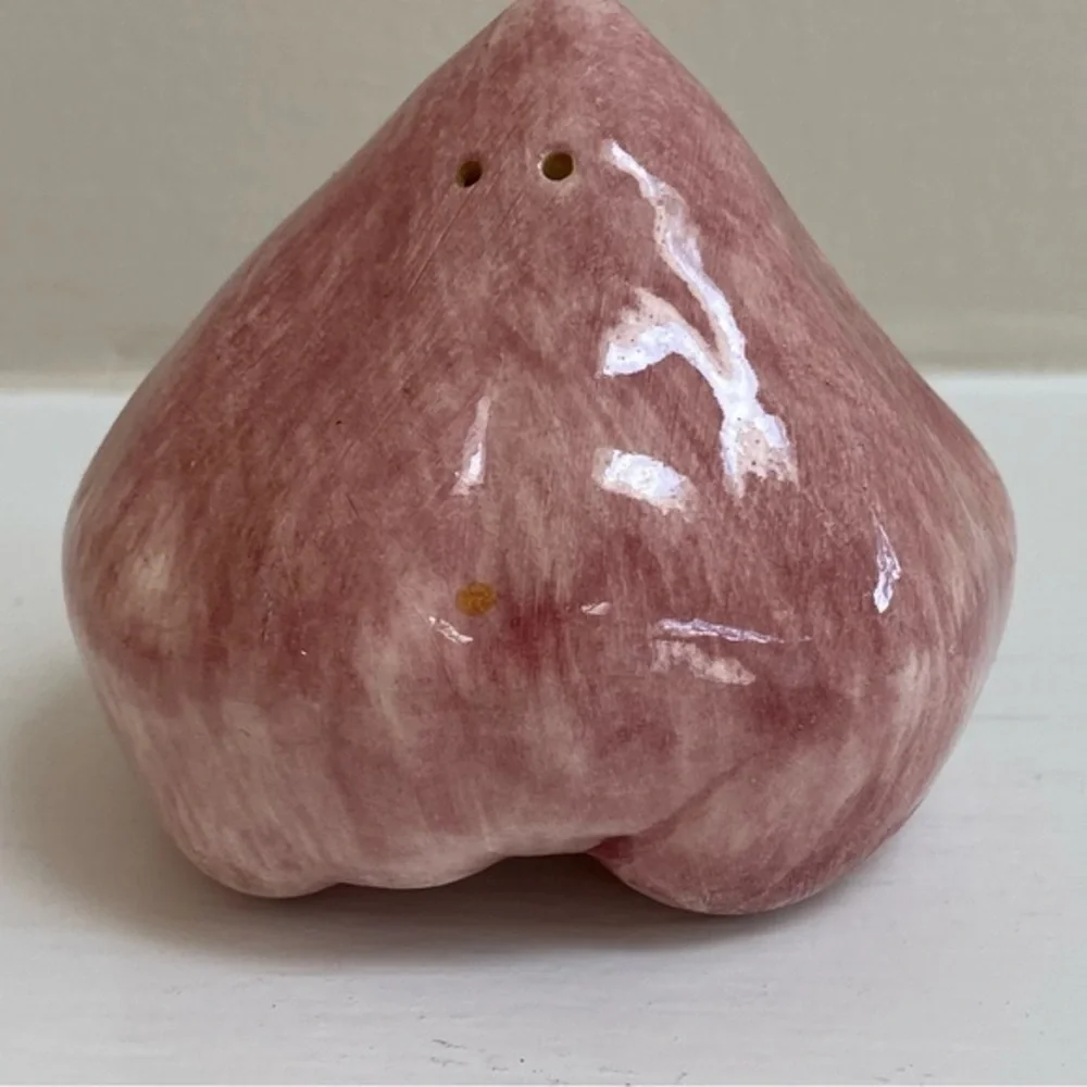 Pier 1 handmade Purple Ceramic Garlic Sale Pepper Shakers